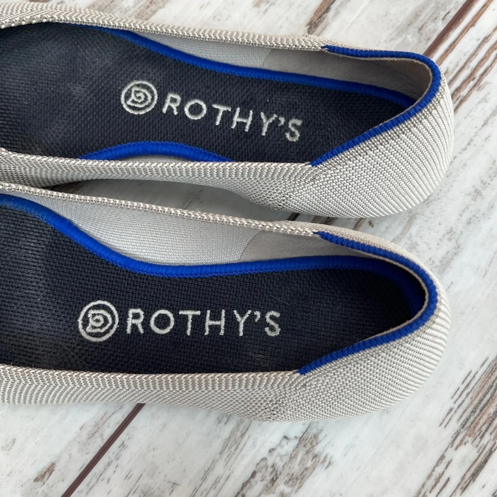 Rothy’s The Point Flax Birdseye Knit Flats - Size 8.5 - Picture 12 of 16